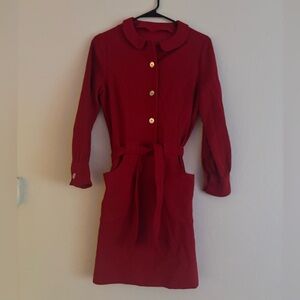 Vintage Red Tie Waist Dress